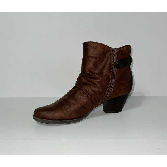 Beartraps Brown Side Zip Boots - Women's Size 8 M Booties Rikita - Picture 3 of 16